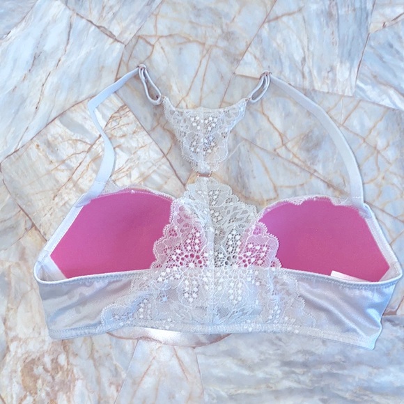 VS PINK  Very Sexy Strappy Back  Push-Up Lace Bra 32C - Picture 3 of 10